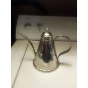 Vintage Sleek Portuguese Stainless Teapot 8" X 6 Made In Portugal